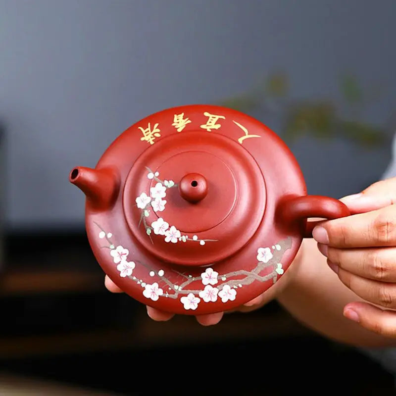 Creative Handmade Yixing Purple Clay Teapot Flower Authentic Dahongpao Filter Beauty Tea Pot Chinese Zisha Tea Set