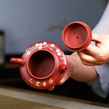 Creative Handmade Yixing Purple Clay Teapot Flower Authentic Dahongpao Filter Beauty Tea Pot Chinese Zisha Tea Set