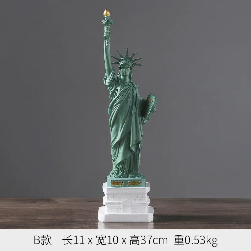 Creative Home Decoration Handicraft Model Ornaments Statue Of Liberty Resin Craftsmanship Office Statue