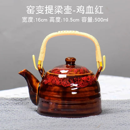 Creative Kiln Transformed Chinese TeapotPuer Tea Pot Set Heated Kettle Teaware Teapots Cup Mug Service