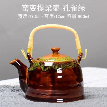Creative Kiln Transformed Chinese TeapotPuer Tea Pot Set Heated Kettle Teaware Teapots Cup Mug Service