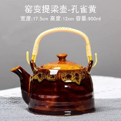 Creative Kiln Transformed Chinese TeapotPuer Tea Pot Set Heated Kettle Teaware Teapots Cup Mug Service