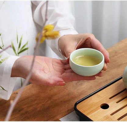 Creative Kung Fu Travel Tea Set Includes 1 Pot and 2 Cups Shu Puer Teaware Samovar Ceramic Mug Teapot Kettles Yixing Kettle Cup