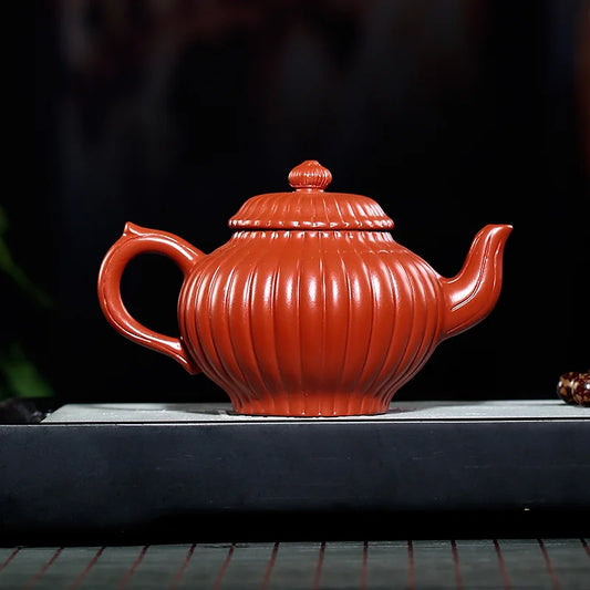 Creative Lotus Leaf Tea Maker Yixing Purple Clay Beauty Tea Pot Authentic Raw Ore Dahongpao Teapot Zisha Tea Set Supplies 255ml