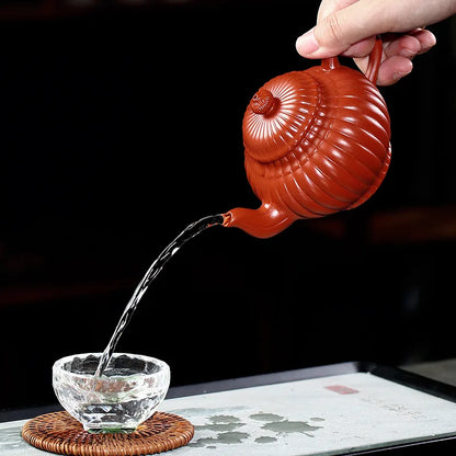 Creative Lotus Leaf Tea Maker Yixing Purple Clay Beauty Tea Pot Authentic Raw Ore Dahongpao Teapot Zisha Tea Set Supplies 255ml