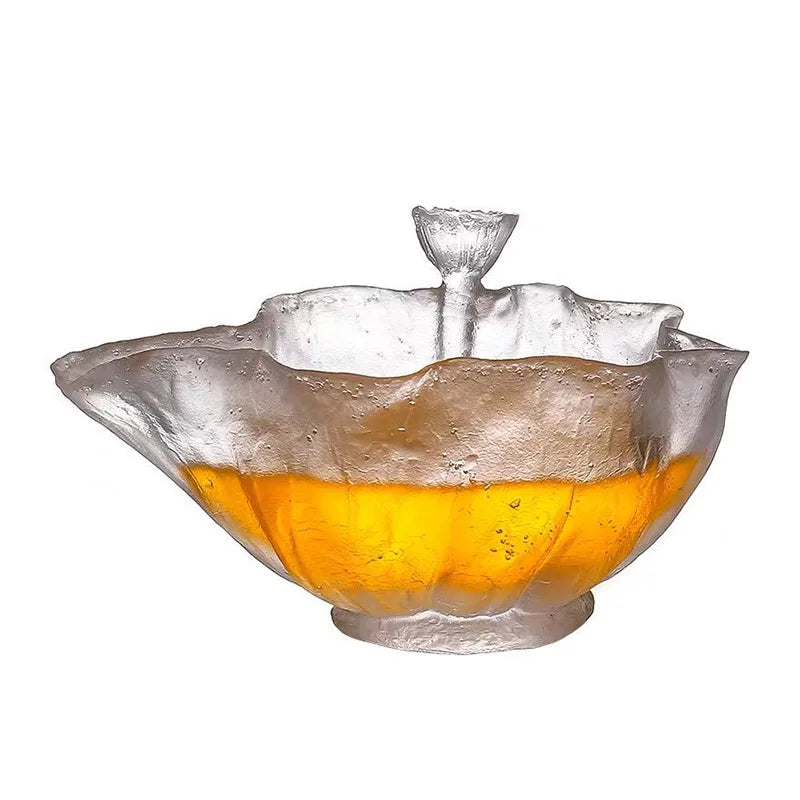 Creative Lotus Seedpod Pitcher Glass Frozen Glass Cup Dewaxing Fair Mug Japanese Tea Ceremony Tea Pot