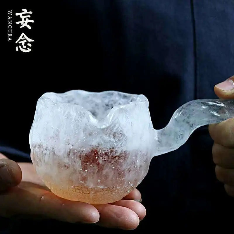 Creative Lotus Seedpod Pitcher Glass Frozen Glass Cup Dewaxing Pure Fair Mug Japanese Tea Ceremony Tea Pot
