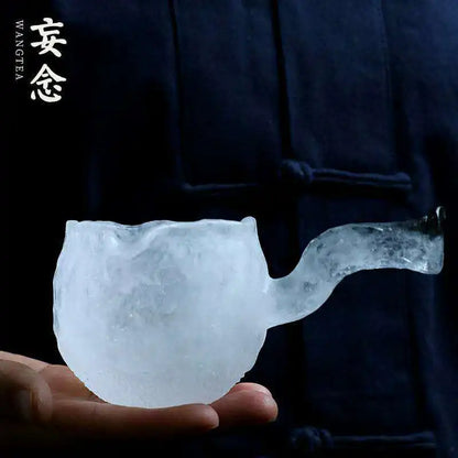 Creative Lotus Seedpod Pitcher Glass Frozen Glass Cup Dewaxing Pure Fair Mug Japanese Tea Ceremony Tea Pot