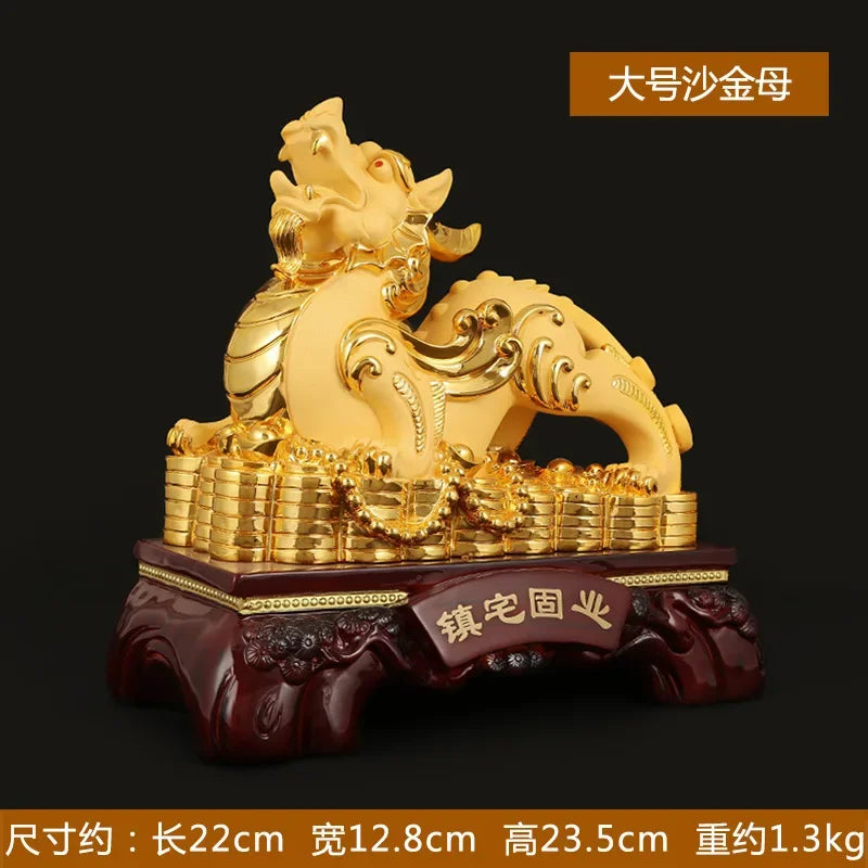 Creative Lucky Feng Shui Home Decor Craft Statues Pixiu Ornaments Living Room Decor Sculptures Craft Figurines Gift