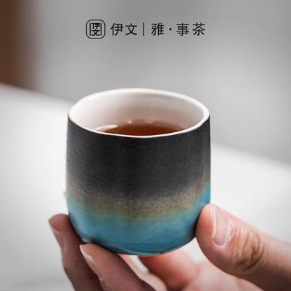 Creative Master Cup Coffee Tea Ceramics Tea Set A Single Cup of Persimmon Chinese Household Handmade Kung Fu Teacup Teaware Bar