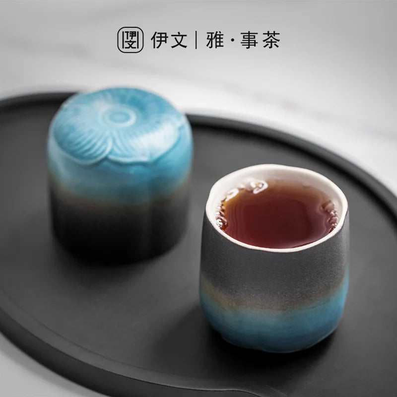 Creative Master Cup Coffee Tea Ceramics Tea Set A Single Cup of Persimmon Chinese Household Handmade Kung Fu Teacup Teaware Bar