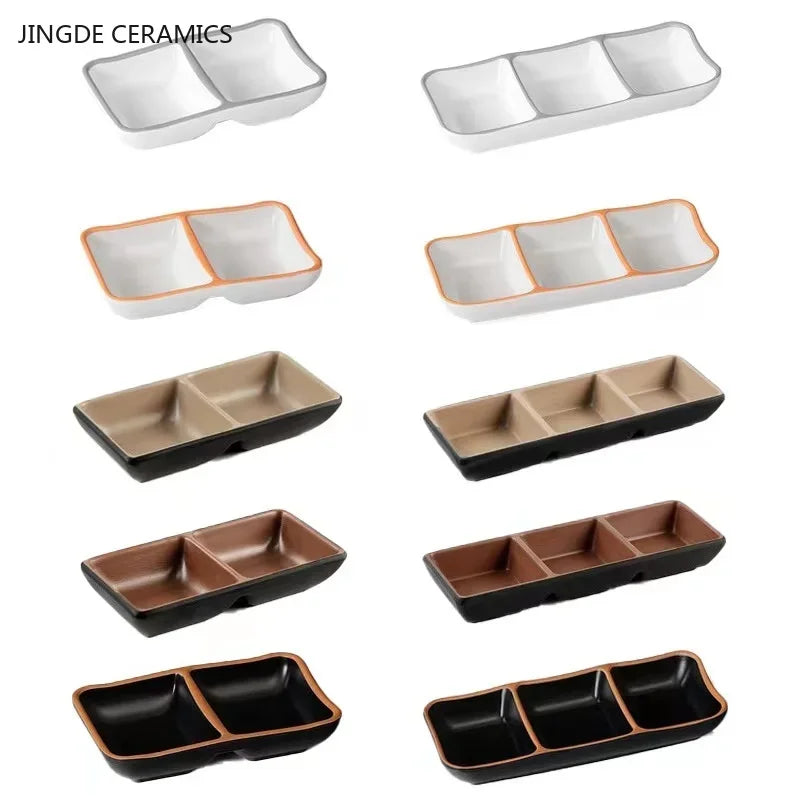 Creative Melamine Soy Sauce Dish Spice Plate Not Easily Broken Plastic Dinner Plates Household Snack Plate Kitchen Accessories