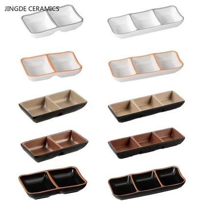 Creative Melamine Soy Sauce Dish Spice Plate Not Easily Broken Plastic Dinner Plates Household Snack Plate Kitchen Accessories