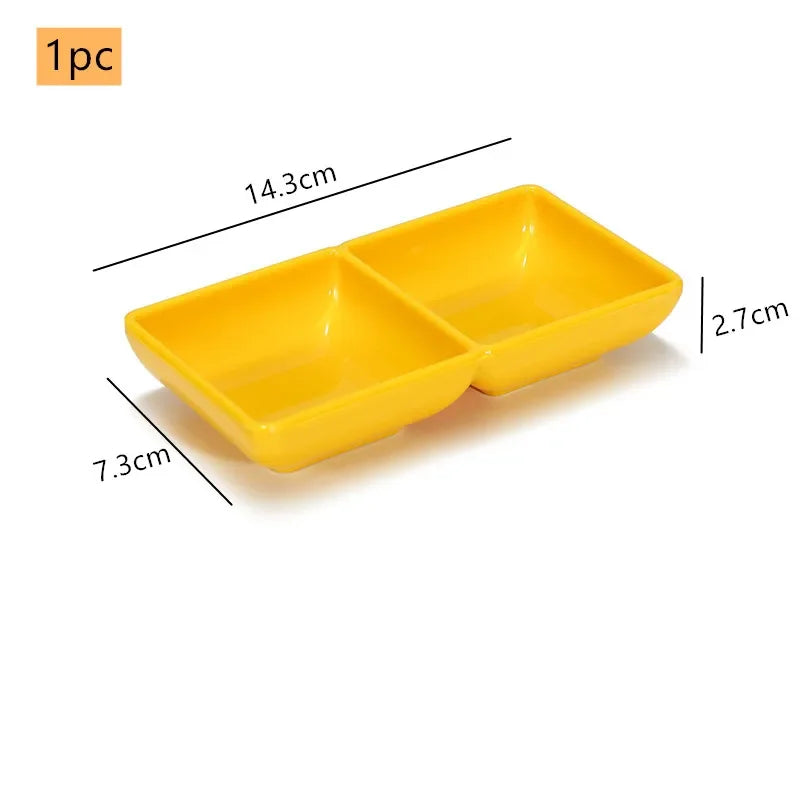 Creative Melamine Soy Sauce Dish Spice Plate Not Easily Broken Plastic Dinner Plates Household Snack Plate Kitchen Accessories