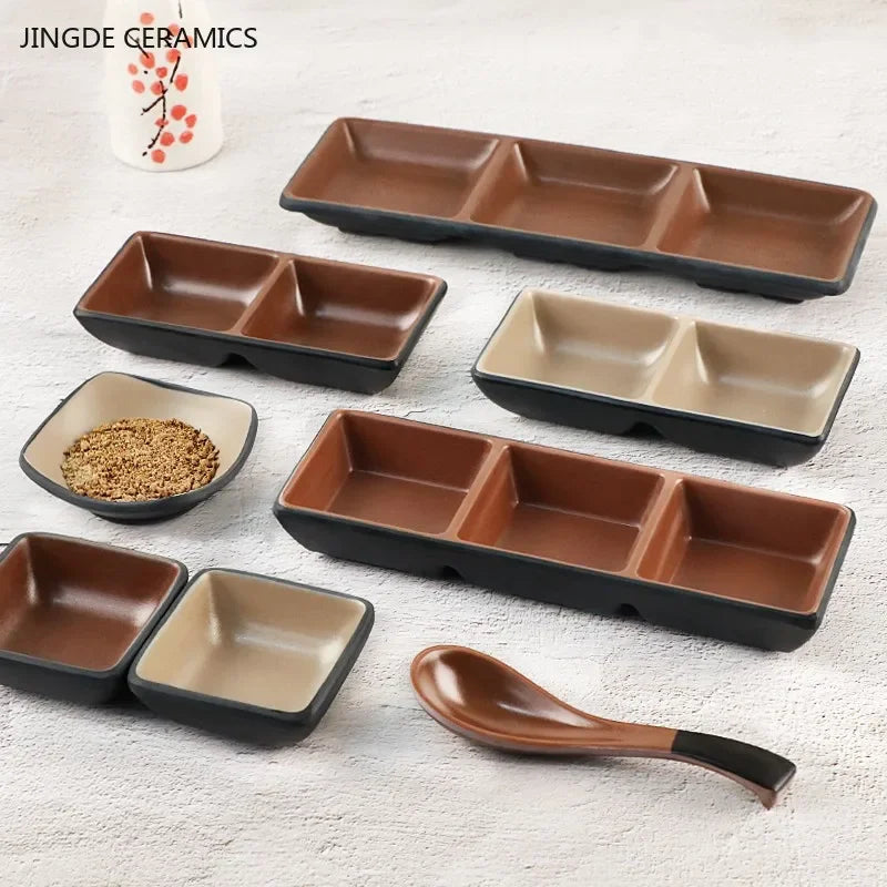 Creative Melamine Soy Sauce Dish Spice Plate Not Easily Broken Plastic Dinner Plates Household Snack Plate Kitchen Accessories