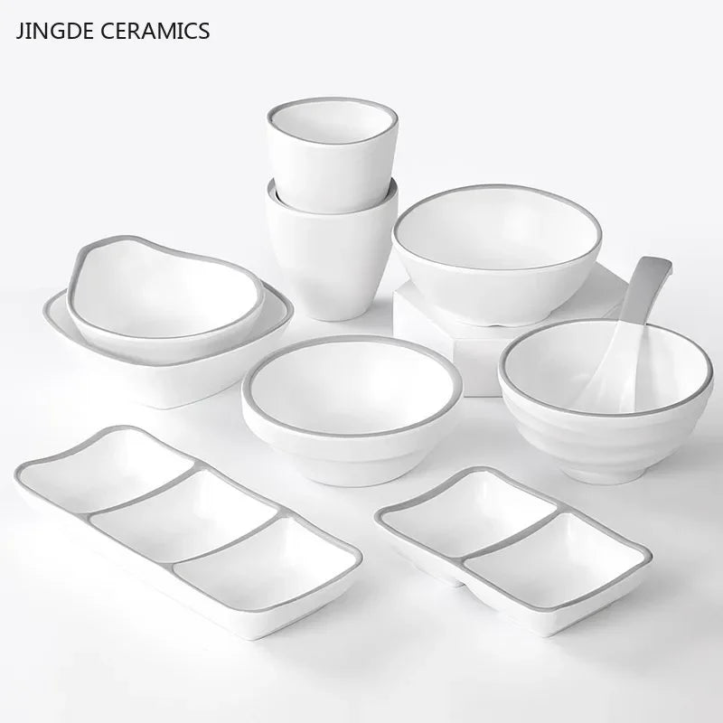 Creative Melamine Soy Sauce Dish Spice Plate Not Easily Broken Plastic Dinner Plates Household Snack Plate Kitchen Accessories