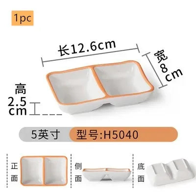 Creative Melamine Soy Sauce Dish Spice Plate Not Easily Broken Plastic Dinner Plates Household Snack Plate Kitchen Accessories