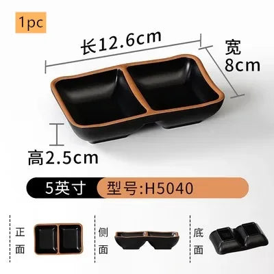 Creative Melamine Soy Sauce Dish Spice Plate Not Easily Broken Plastic Dinner Plates Household Snack Plate Kitchen Accessories