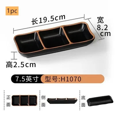 Creative Melamine Soy Sauce Dish Spice Plate Not Easily Broken Plastic Dinner Plates Household Snack Plate Kitchen Accessories