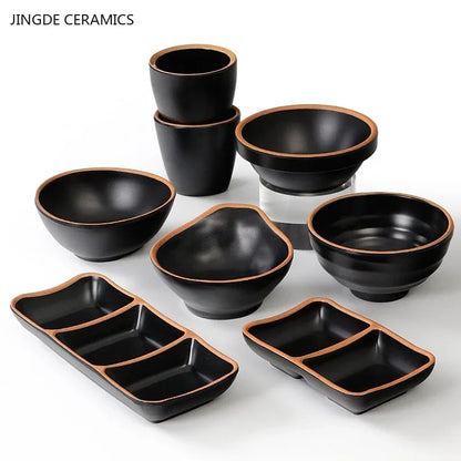 Creative Melamine Soy Sauce Dish Spice Plate Not Easily Broken Plastic Dinner Plates Household Snack Plate Kitchen Accessories