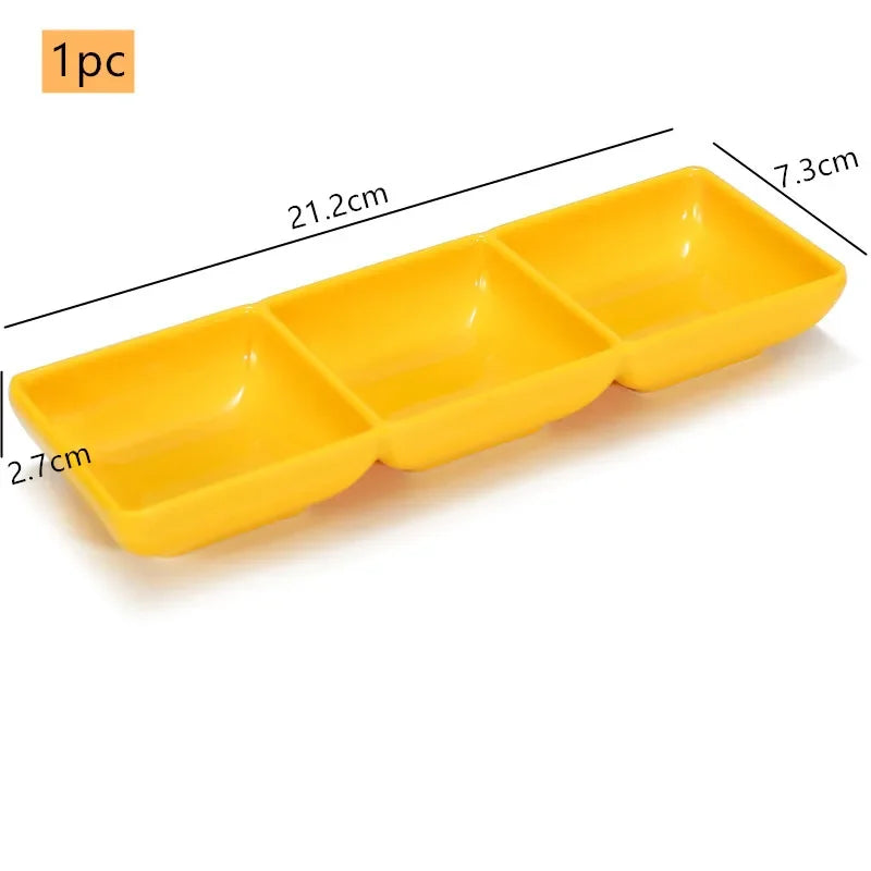 Creative Melamine Soy Sauce Dish Spice Plate Not Easily Broken Plastic Dinner Plates Household Snack Plate Kitchen Accessories