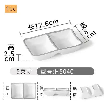 Creative Melamine Soy Sauce Dish Spice Plate Not Easily Broken Plastic Dinner Plates Household Snack Plate Kitchen Accessories