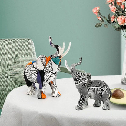 Creative Modern Simple Art Animal Elephant Ornaments Crafts Living Room Entrance Desk Resin Decoration