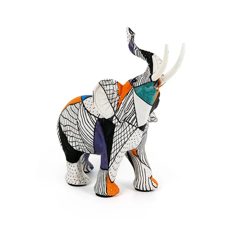 Creative Modern Simple Art Animal Elephant Ornaments Crafts Living Room Entrance Desk Resin Decoration