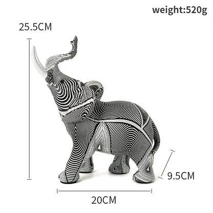 Creative Modern Simple Art Animal Elephant Ornaments Crafts Living Room Entrance Desk Resin Decoration