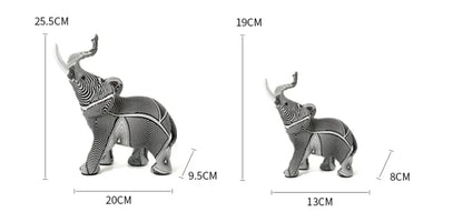 Creative Modern Simple Art Dazzling Elephant Ornaments Crafts Living Room Entrance Desk Resin Decor