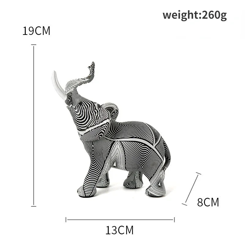 Creative Modern Simple Art Dazzling Elephant Ornaments Crafts Living Room Entrance Desk Resin Decor