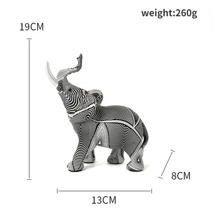 Creative Modern Simple Art Dazzling Elephant Ornaments Crafts Living Room Entrance Desk Resin Decor