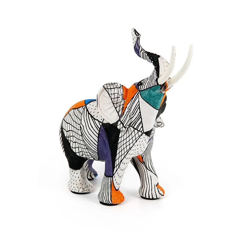 Creative Modern Simple Art Dazzling Elephant Ornaments Crafts Living Room Entrance Desk Resin Decor