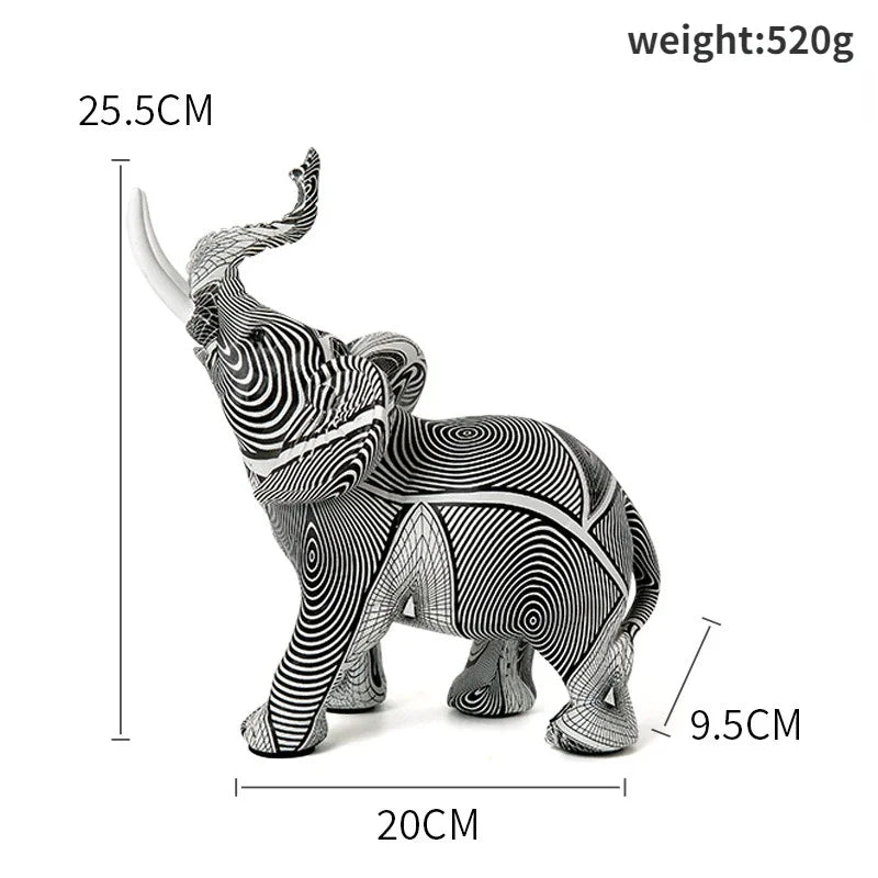 Creative Modern Simple Art Dazzling Elephant Ornaments Crafts Living Room Entrance Desk Resin Decor
