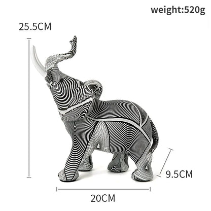 Creative Modern Simple Art Dazzling Elephant Ornaments Crafts Living Room Entrance Desk Resin Decor