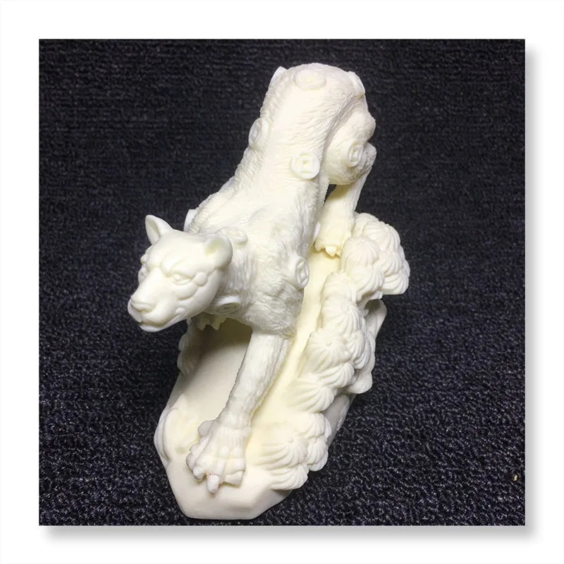 Creative Money Leopard Animal Statue Resin Art Sculpture Mascot Home Living Room, Room, Office wealth Figurine Free delivery