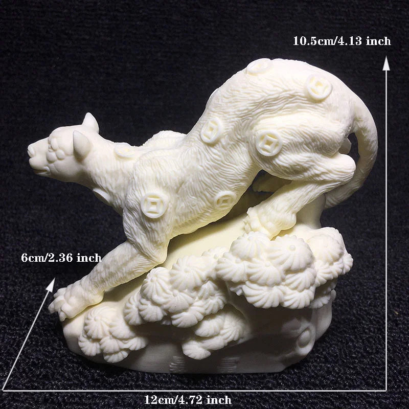 Creative Money Leopard Animal Statue Resin Art Sculpture Mascot Home Living Room, Room, Office wealth Figurine Free delivery