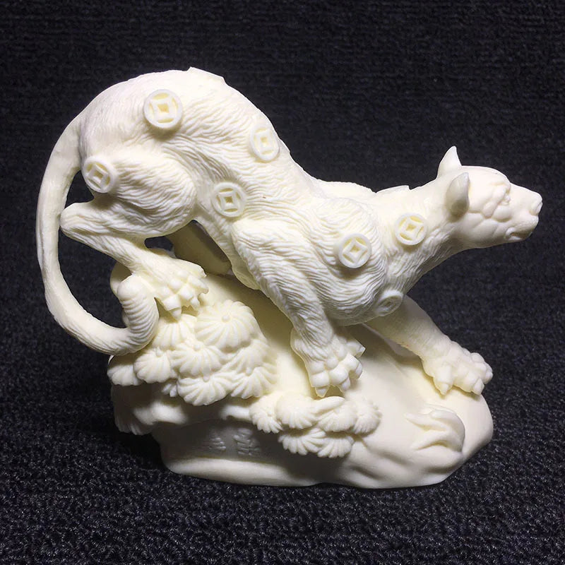 Creative Money Leopard Animal Statue Resin Art Sculpture Mascot Home Living Room, Room, Office wealth Figurine Free delivery