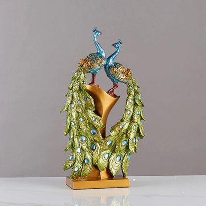 Creative Natural Resin Phoenix Figurine, Animal Bird Statue, Desktop Decoration, Living Room, Wine Cabinet, Ornament Gift,