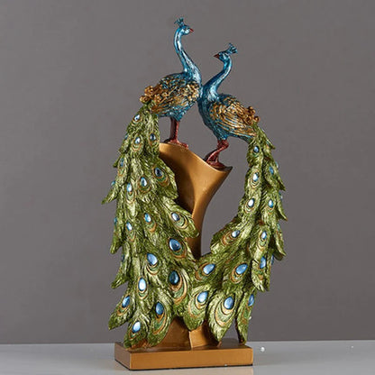 Creative Natural Resin Phoenix Figurine, Animal Bird Statue, Desktop Decoration, Living Room, Wine Cabinet, Ornament Gift,
