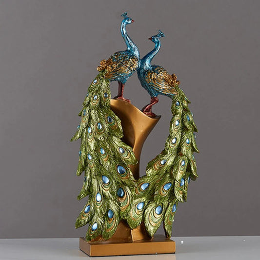 Creative Natural Resin Phoenix Figurine, Animal Bird Statue, Desktop Decoration, Living Room, Wine Cabinet, Ornament Gift,