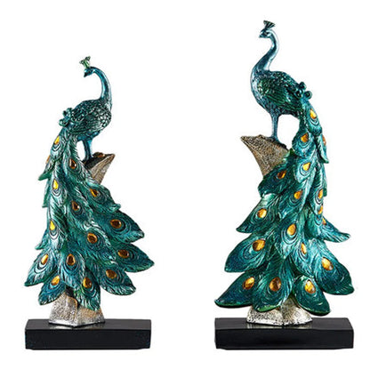 Creative Natural Resin Phoenix Figurine, Animal Bird Statue, Desktop Decoration, Living Room, Wine Cabinet, Ornament Gift,