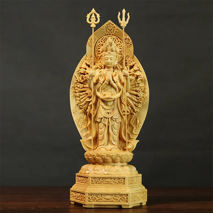 Creative Orange Decoration Home Decor China Wood Buddhism Statues Sculptures Statue Genuine