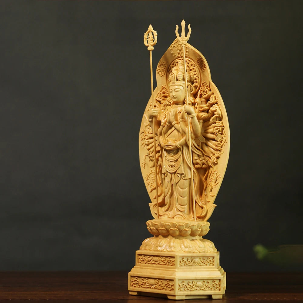 Creative Orange Decoration Home Decor China Wood Buddhism Statues Sculptures Statue Genuine