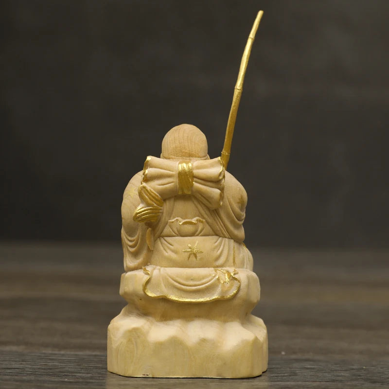 Creative Orange Decoration Home Decor Wood Buddhism China Statues Sculptures Room Decoration Best