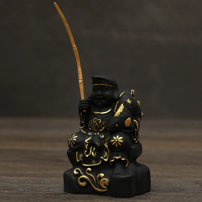 Creative Orange Decoration Home Decor Wood Buddhism China Statues Sculptures Room Decoration Best