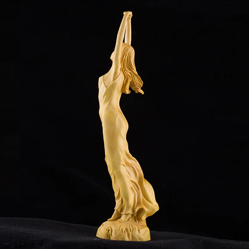 Creative Orange Decoration Sculptures China People Wood Statues Sculptures Sculptures Figurine Free Shipping