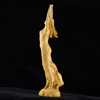 Creative Orange Decoration Sculptures China People Wood Statues Sculptures Sculptures Figurine Free Shipping