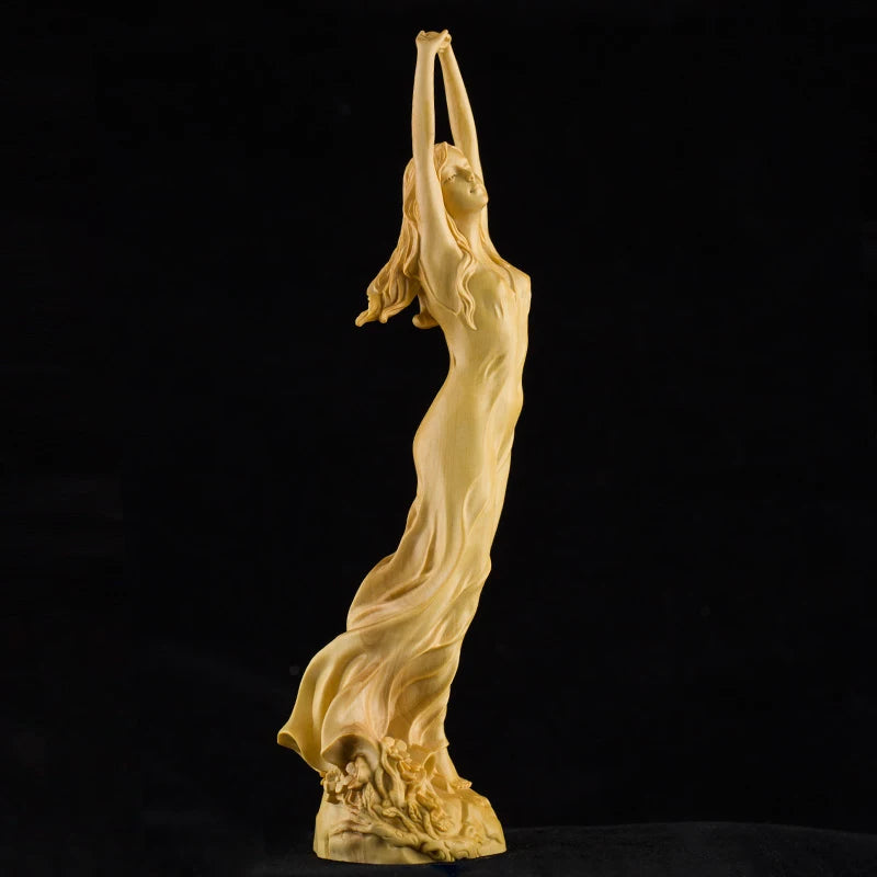 Creative Orange Decoration Sculptures China People Wood Statues Sculptures Sculptures Figurine Free Shipping