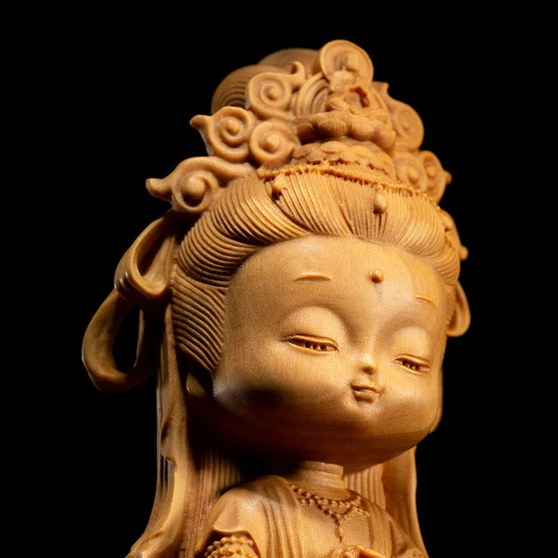 Creative Orange Sculptures Home Decor China Wood People Statues Sculptures Backyard Garden Decorations The Price Of